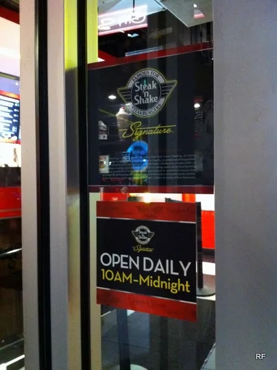 IMG_5599 NYC Steak n Shake hours of operation 10am to midnight